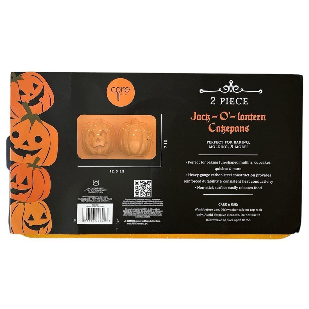 Jack-O-Lantern Nonstick Cake Pans NWT - Picture 2 of 2